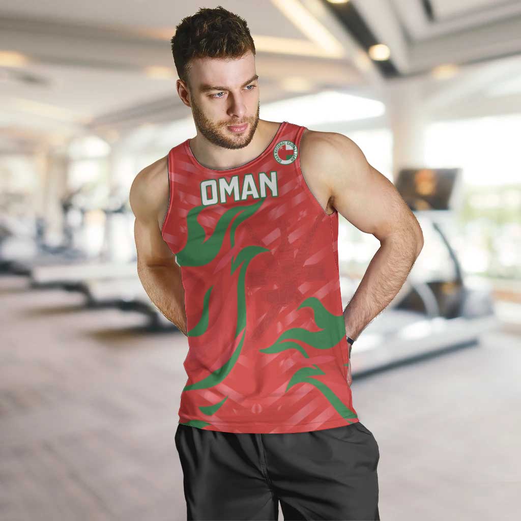 Custom Oman Cricket Men Tank Top Go Champions Strong Flame Style - Wonder Print Shop