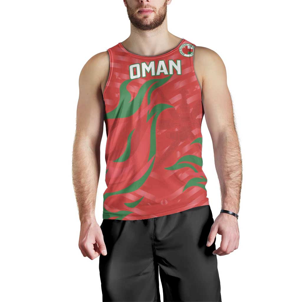Custom Oman Cricket Men Tank Top Go Champions Strong Flame Style - Wonder Print Shop