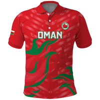 Custom Oman Cricket Polo Shirt Go Champions Strong Flame Style - Wonder Print Shop