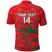Custom Oman Cricket Polo Shirt Go Champions Strong Flame Style - Wonder Print Shop
