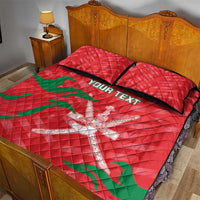 Custom Oman Cricket Quilt Bed Set Go Champions Strong Flame Style - Wonder Print Shop