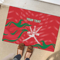 Custom Oman Cricket Rubber Doormat Go Champions Strong Flame Style - Wonder Print Shop