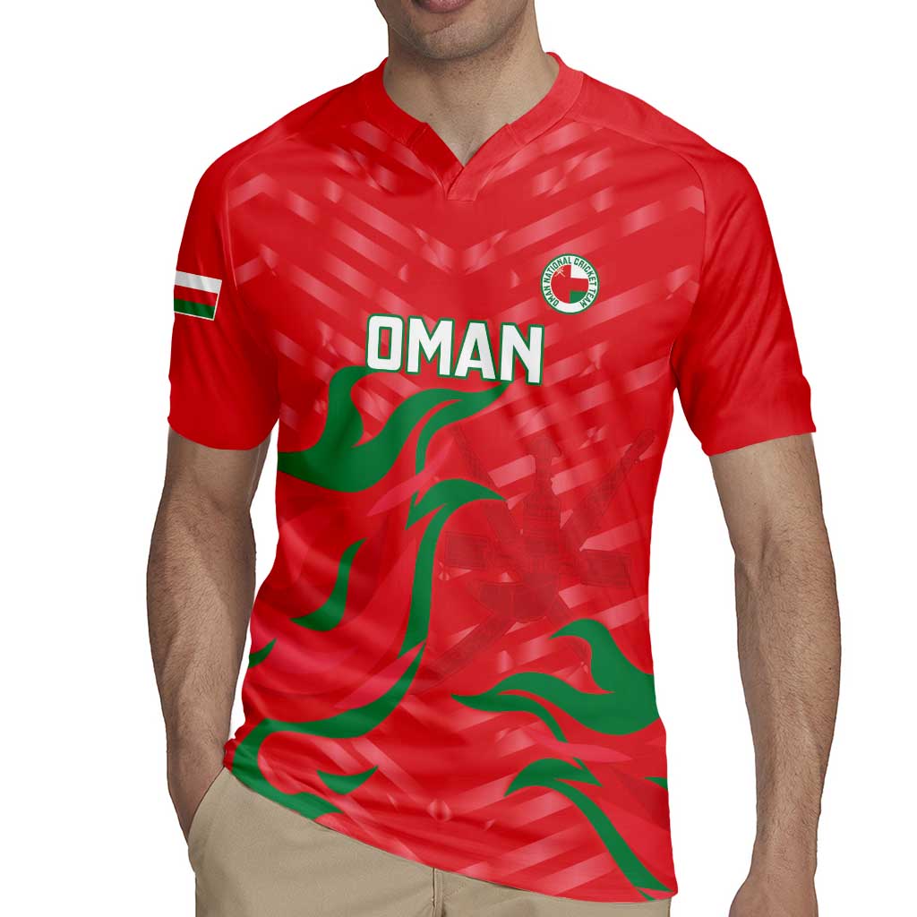 Custom Oman Cricket Rugby Jersey Go Champions Strong Flame Style - Wonder Print Shop