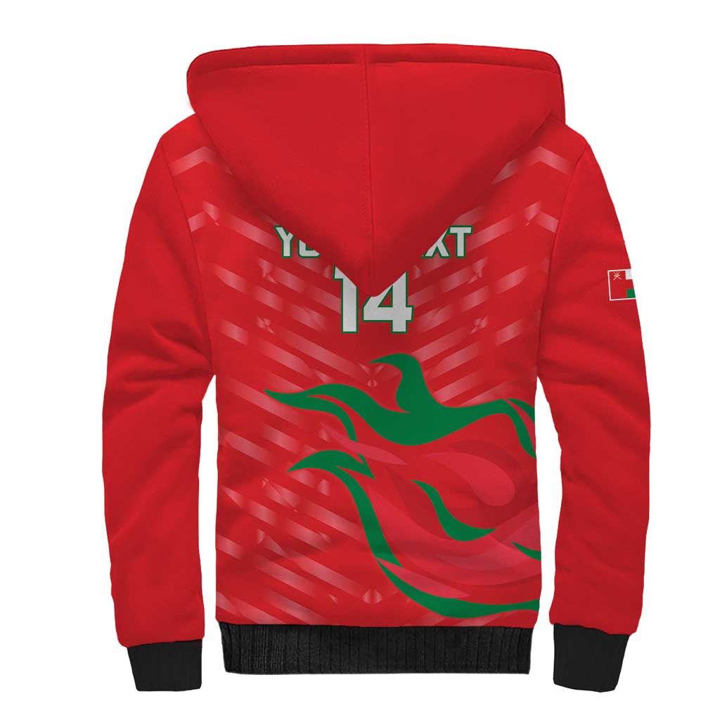 Custom Oman Cricket Sherpa Hoodie Go Champions Strong Flame Style - Wonder Print Shop