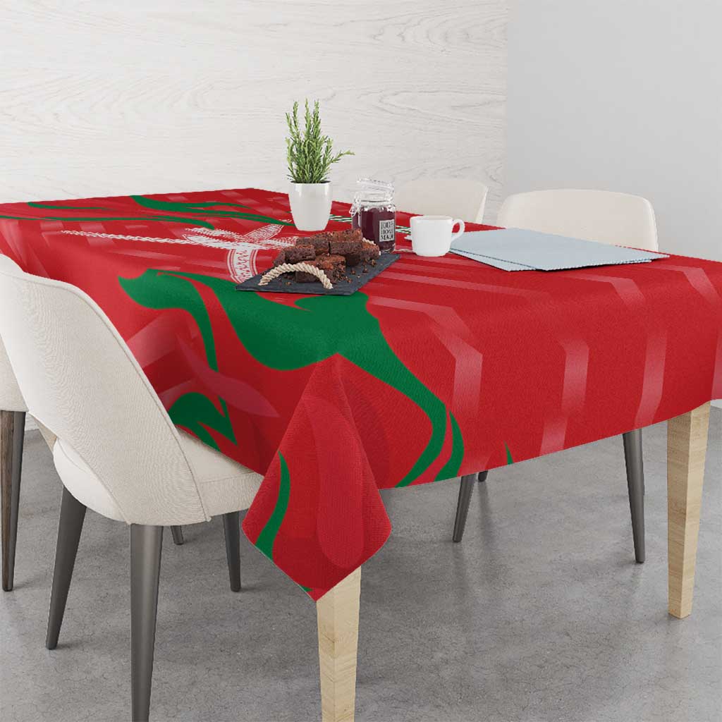 Custom Oman Cricket Tablecloth Go Champions Strong Flame Style - Wonder Print Shop