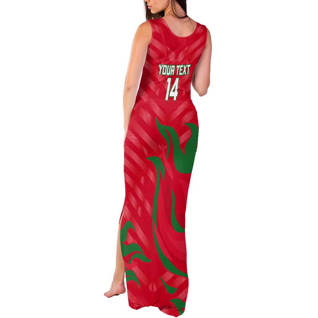 Custom Oman Cricket Tank Maxi Dress Go Champions Strong Flame Style - Wonder Print Shop