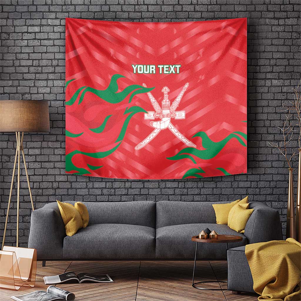 Custom Oman Cricket Tapestry Go Champions Strong Flame Style - Wonder Print Shop
