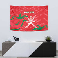 Custom Oman Cricket Tapestry Go Champions Strong Flame Style - Wonder Print Shop