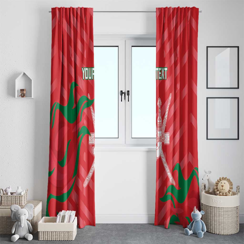 Custom Oman Cricket Window Curtain Go Champions Strong Flame Style - Wonder Print Shop