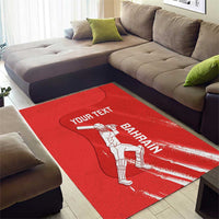 Custom Bahrain Cricket Area Rug Go Champions Grunge Style - Wonder Print Shop