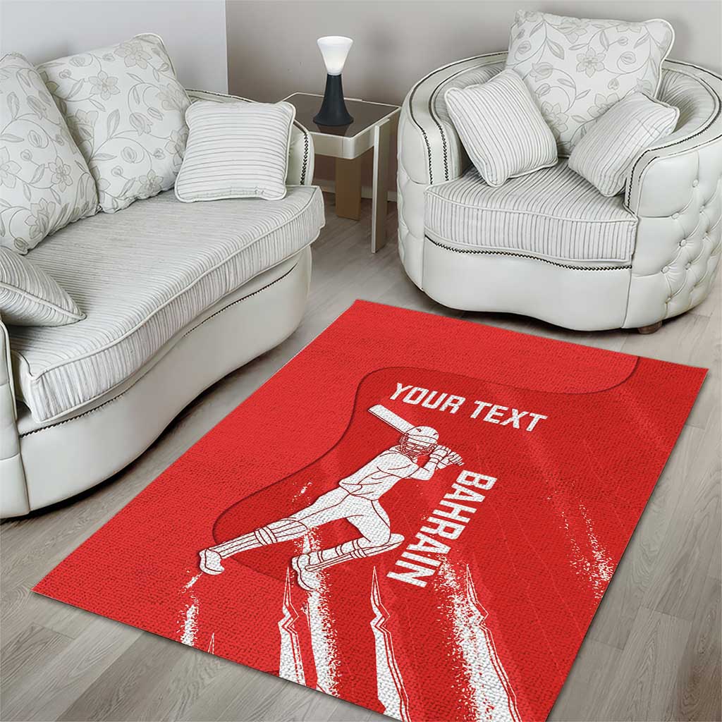 Custom Bahrain Cricket Area Rug Go Champions Grunge Style - Wonder Print Shop