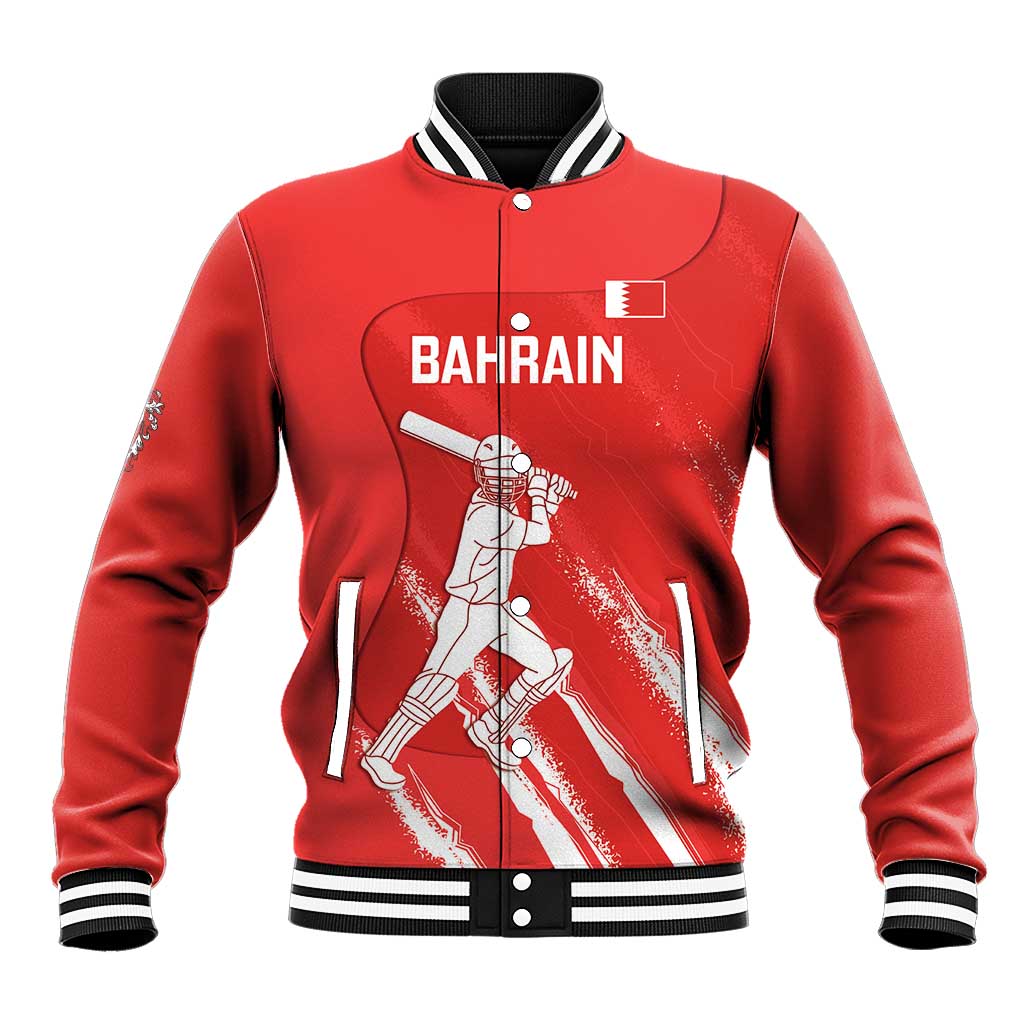 Custom Bahrain Cricket Baseball Jacket Go Champions Grunge Style - Wonder Print Shop