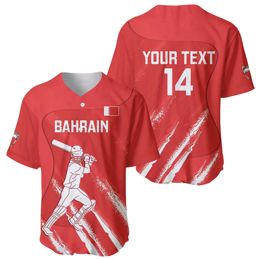 Custom Bahrain Cricket Baseball Jersey Go Champions Grunge Style - Wonder Print Shop