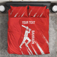 Custom Bahrain Cricket Bedding Set Go Champions Grunge Style - Wonder Print Shop