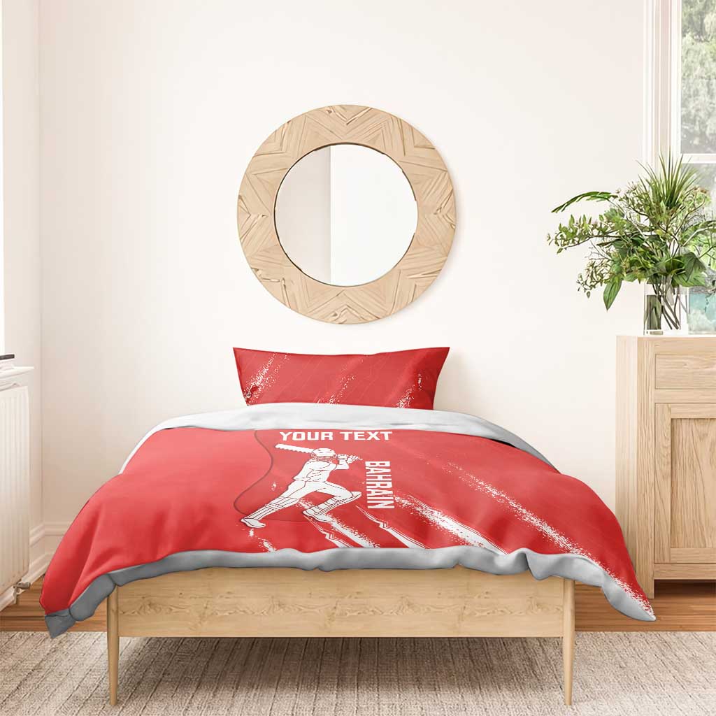 Custom Bahrain Cricket Bedding Set Go Champions Grunge Style - Wonder Print Shop