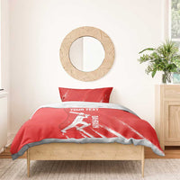 Custom Bahrain Cricket Bedding Set Go Champions Grunge Style - Wonder Print Shop