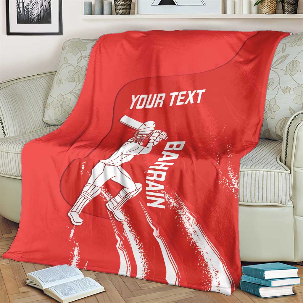 Custom Bahrain Cricket Blanket Go Champions Grunge Style