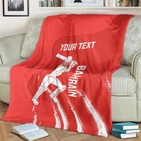 Custom Bahrain Cricket Blanket Go Champions Grunge Style