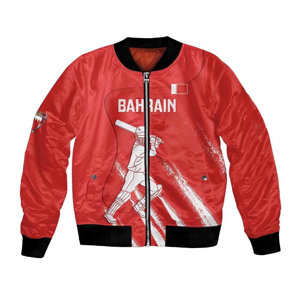 Custom Bahrain Cricket Bomber Jacket Go Champions Grunge Style - Wonder Print Shop