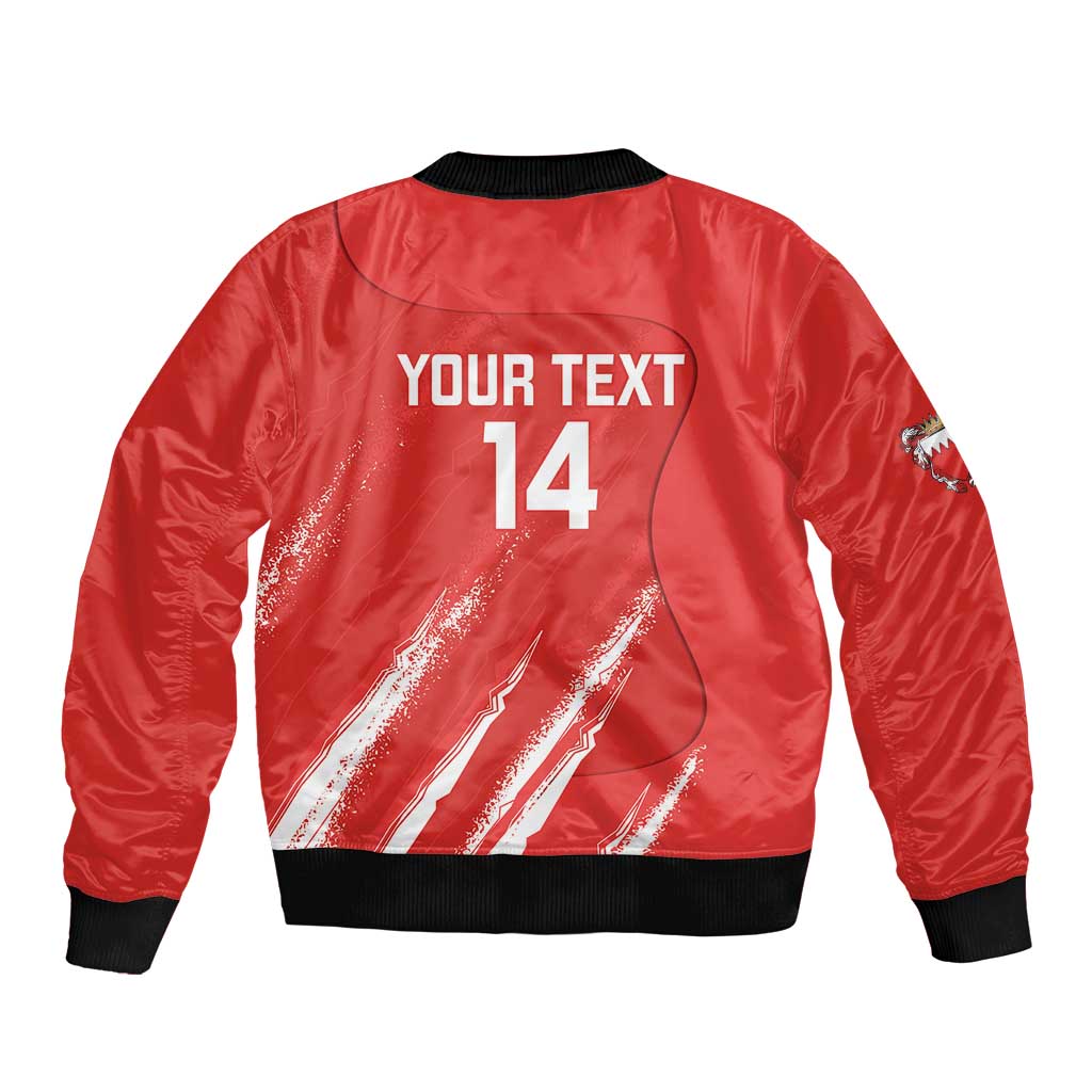Custom Bahrain Cricket Bomber Jacket Go Champions Grunge Style - Wonder Print Shop