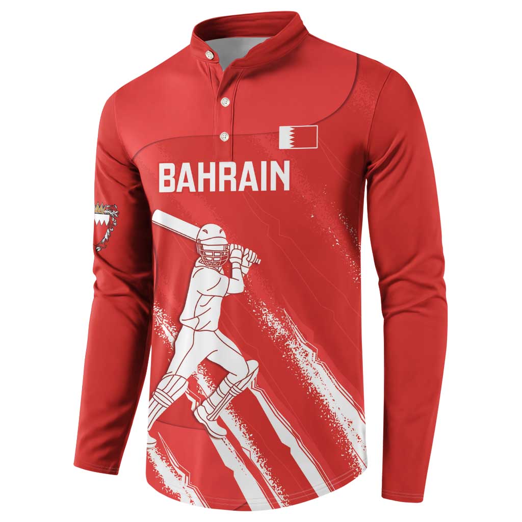 Custom Bahrain Cricket Button Sweatshirt Go Champions Grunge Style - Wonder Print Shop