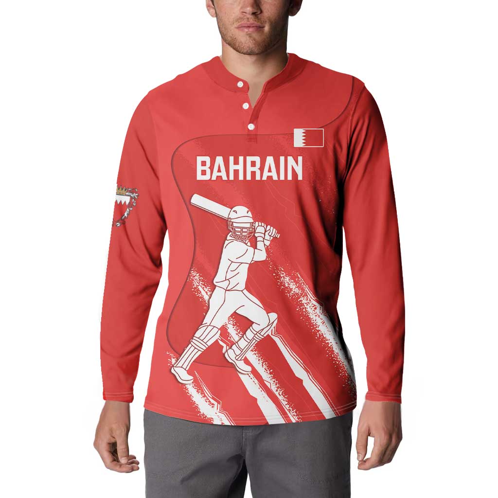 Custom Bahrain Cricket Button Sweatshirt Go Champions Grunge Style - Wonder Print Shop