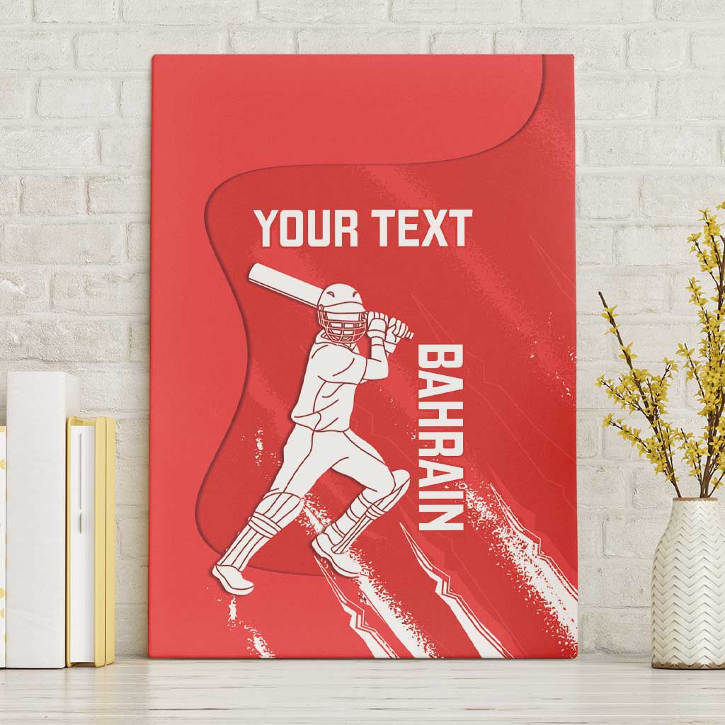 Custom Bahrain Cricket Canvas Wall Art Go Champions Grunge Style - Wonder Print Shop