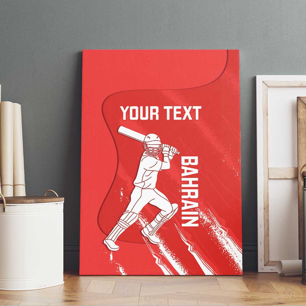Custom Bahrain Cricket Canvas Wall Art Go Champions Grunge Style - Wonder Print Shop