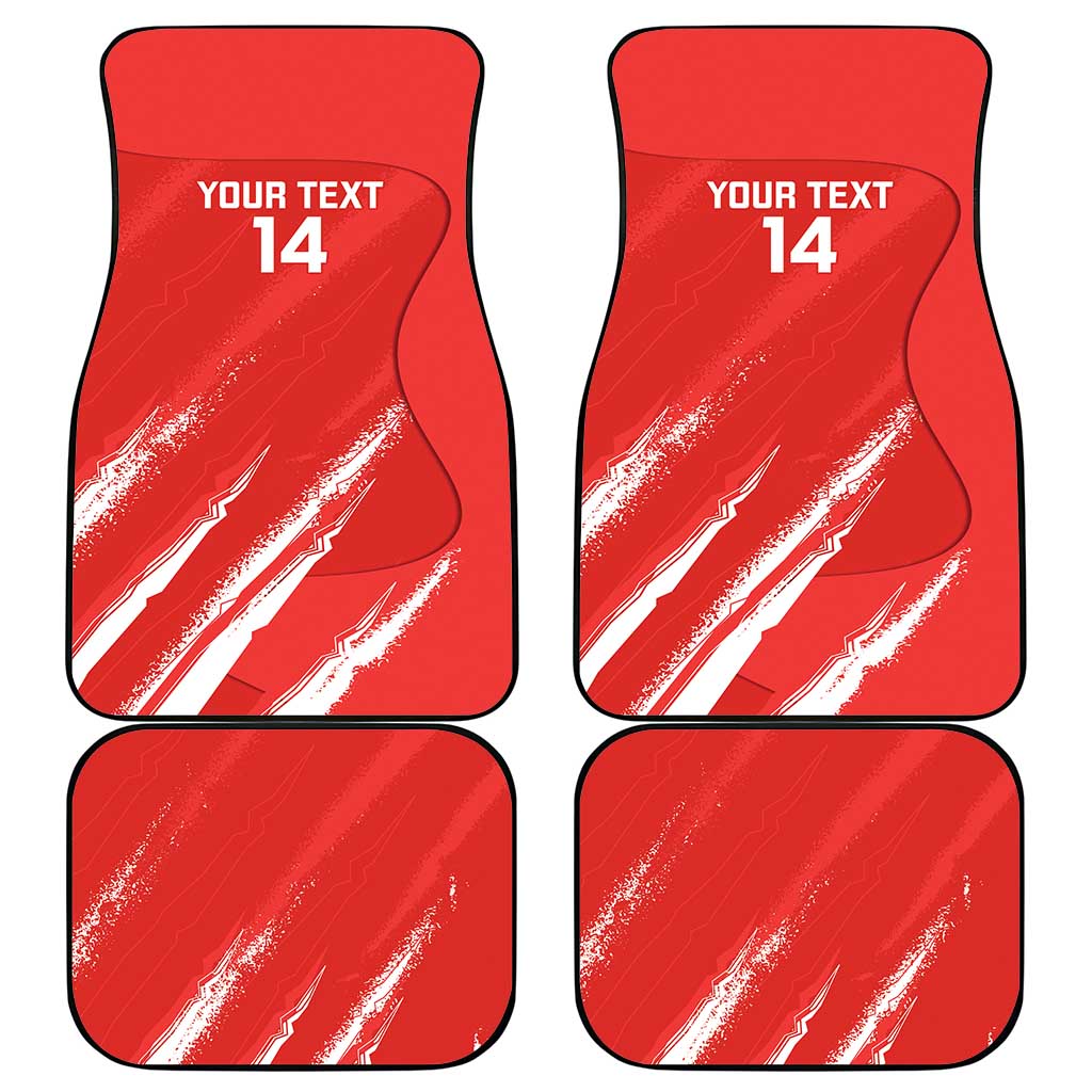 Custom Bahrain Cricket Car Mats Go Champions Grunge Style - Wonder Print Shop