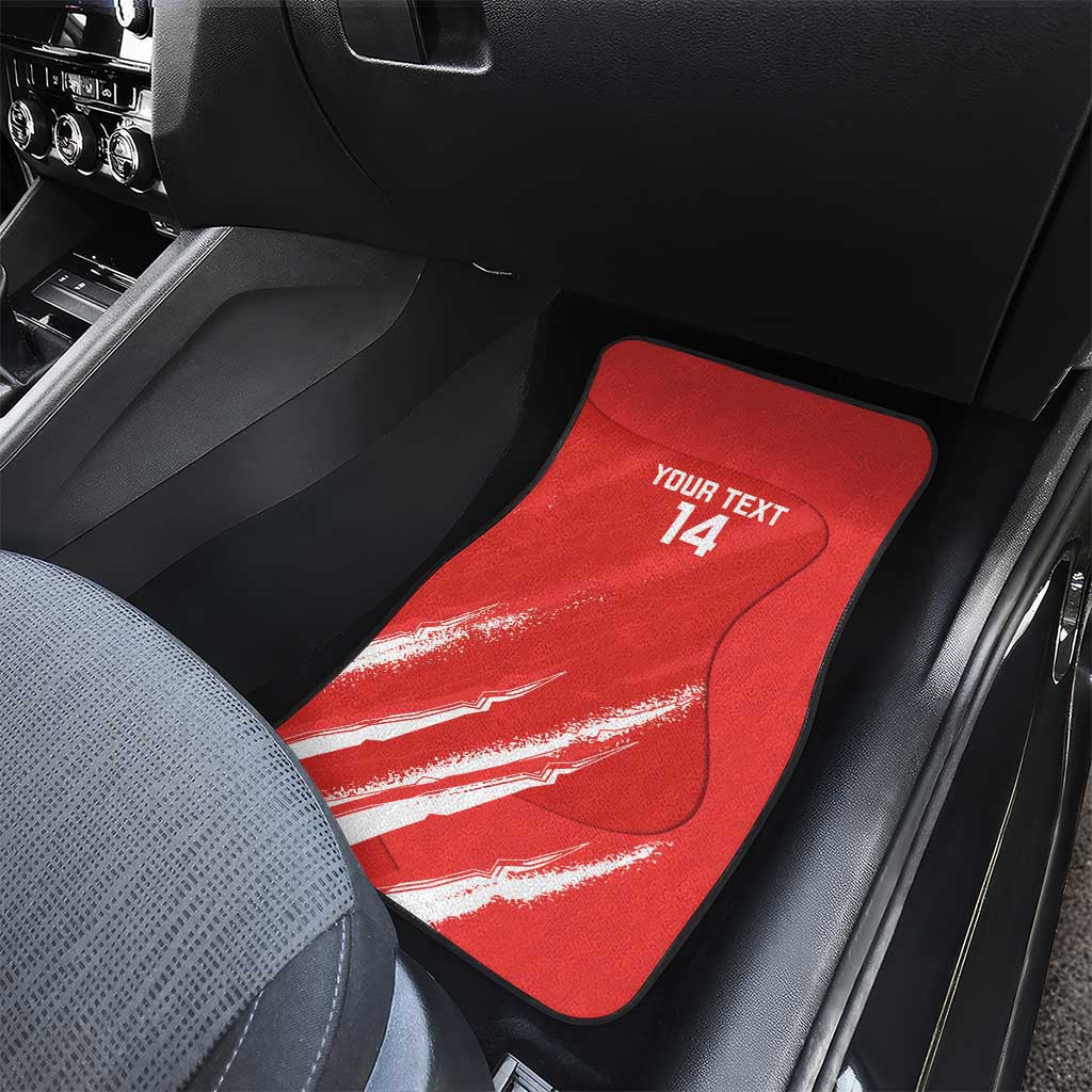 Custom Bahrain Cricket Car Mats Go Champions Grunge Style - Wonder Print Shop