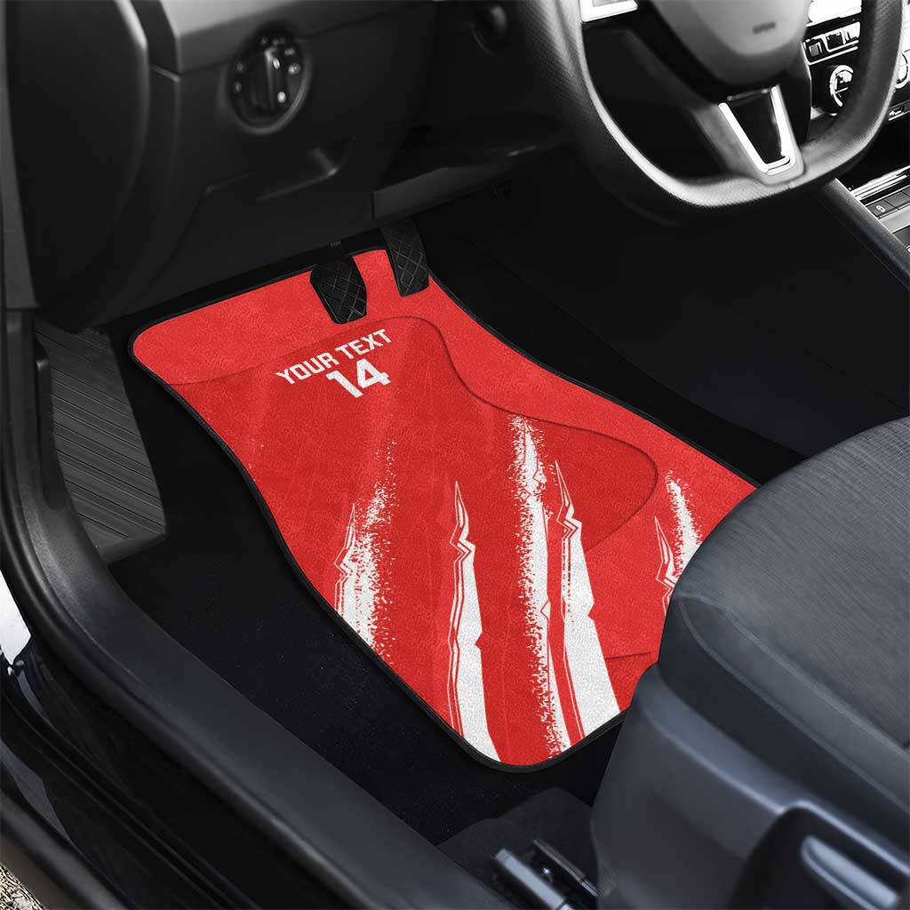 Custom Bahrain Cricket Car Mats Go Champions Grunge Style - Wonder Print Shop