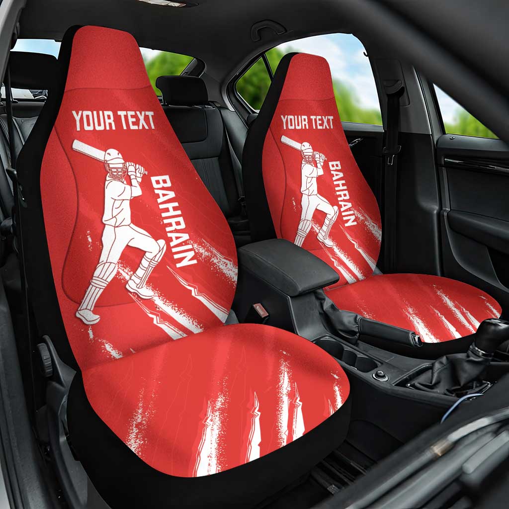 Custom Bahrain Cricket Car Seat Cover Go Champions Grunge Style - Wonder Print Shop