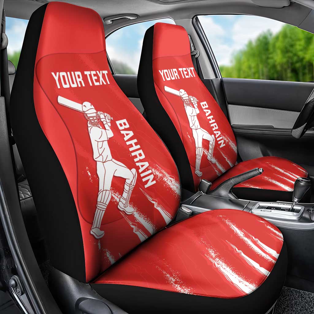 Custom Bahrain Cricket Car Seat Cover Go Champions Grunge Style - Wonder Print Shop