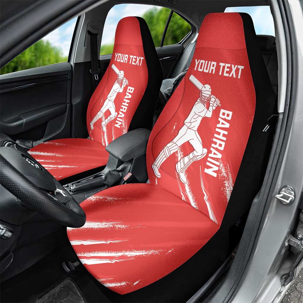 Custom Bahrain Cricket Car Seat Cover Go Champions Grunge Style - Wonder Print Shop
