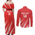 Custom Bahrain Cricket Couples Matching Off Shoulder Maxi Dress and Long Sleeve Button Shirt Go Champions Grunge Style - Wonder Print Shop