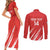 Custom Bahrain Cricket Couples Matching Short Sleeve Bodycon Dress and Long Sleeve Button Shirt Go Champions Grunge Style - Wonder Print Shop