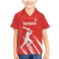 Custom Bahrain Cricket Family Matching Mermaid Dress and Hawaiian Shirt Go Champions Grunge Style - Wonder Print Shop