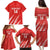 Custom Bahrain Cricket Family Matching Puletasi and Hawaiian Shirt Go Champions Grunge Style - Wonder Print Shop