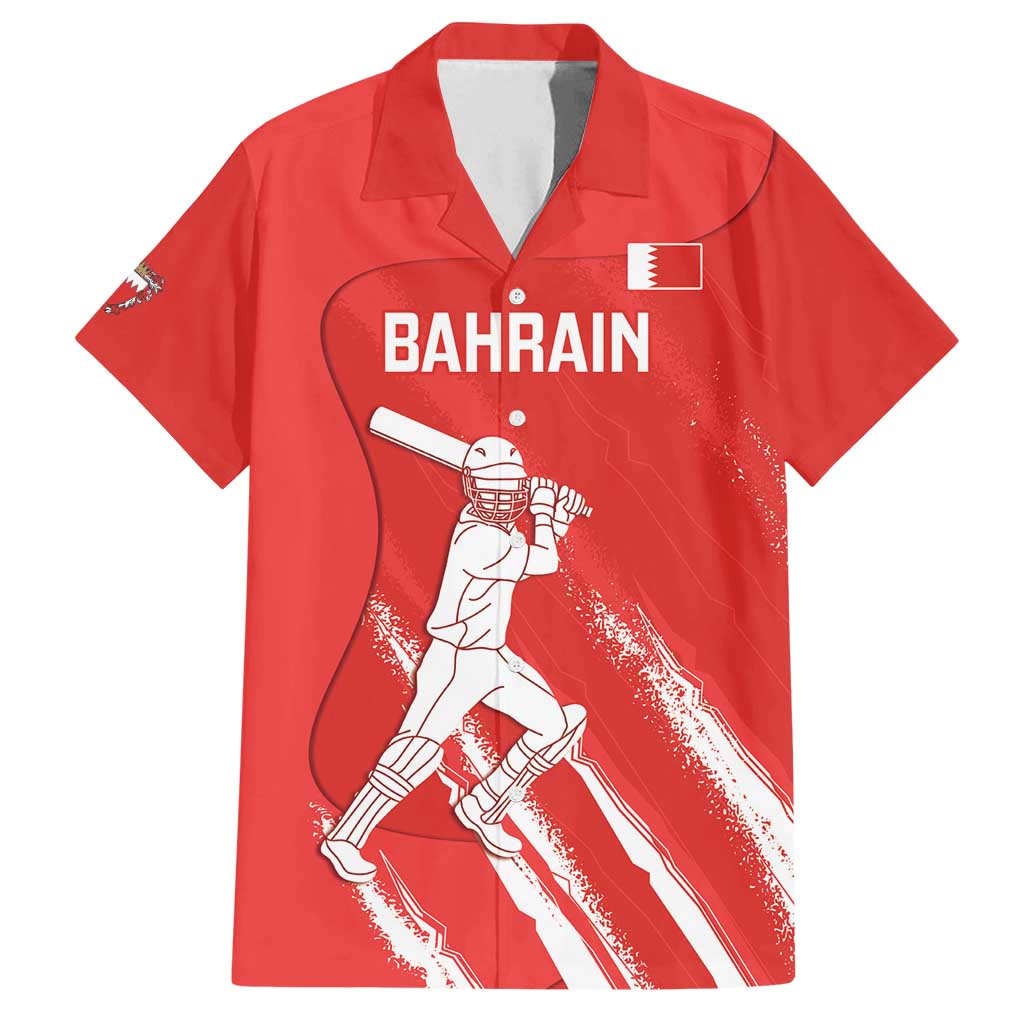 Custom Bahrain Cricket Family Matching Puletasi and Hawaiian Shirt Go Champions Grunge Style - Wonder Print Shop
