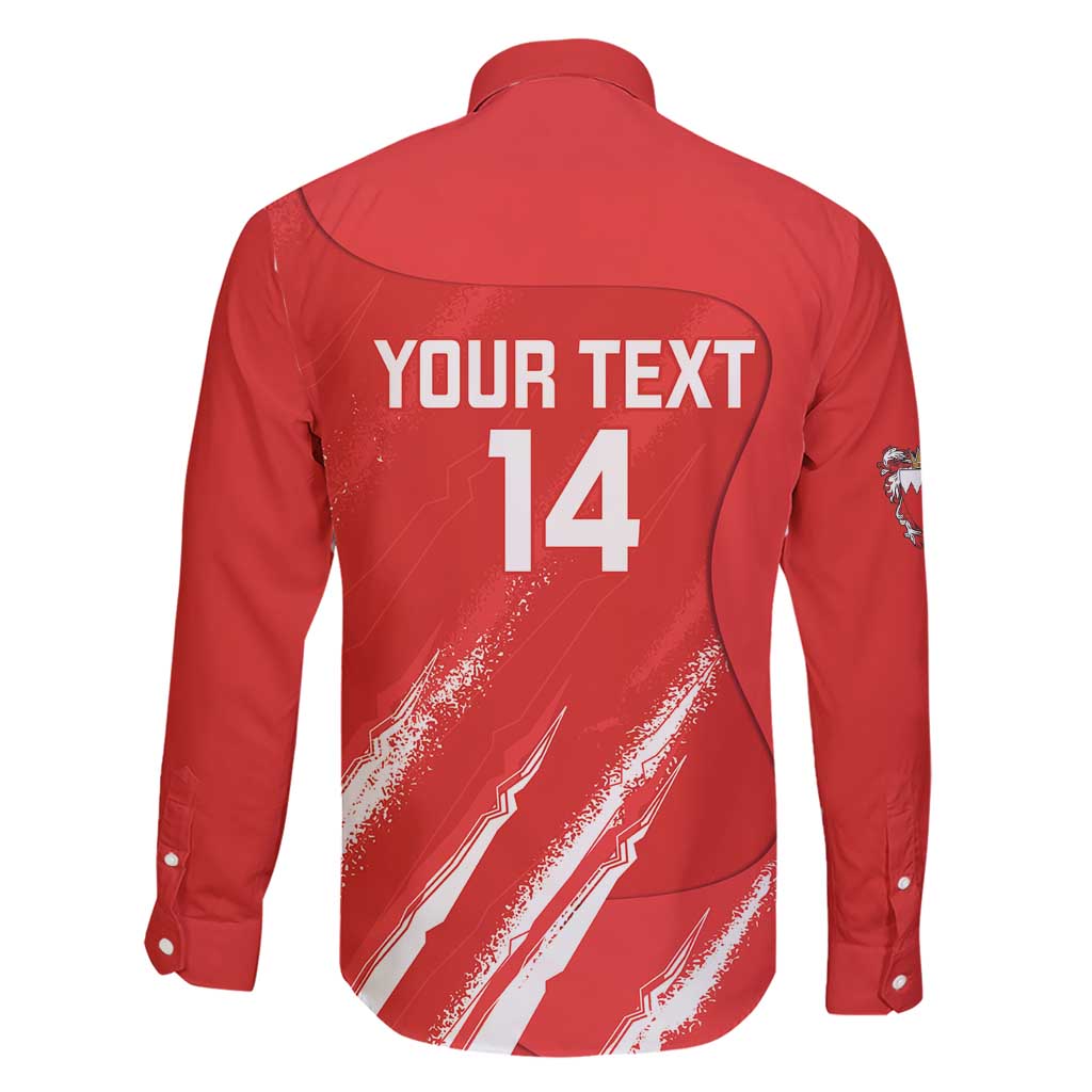 Custom Bahrain Cricket Family Matching Short Sleeve Bodycon Dress and Hawaiian Shirt Go Champions Grunge Style - Wonder Print Shop