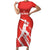 Custom Bahrain Cricket Family Matching Short Sleeve Bodycon Dress and Hawaiian Shirt Go Champions Grunge Style - Wonder Print Shop