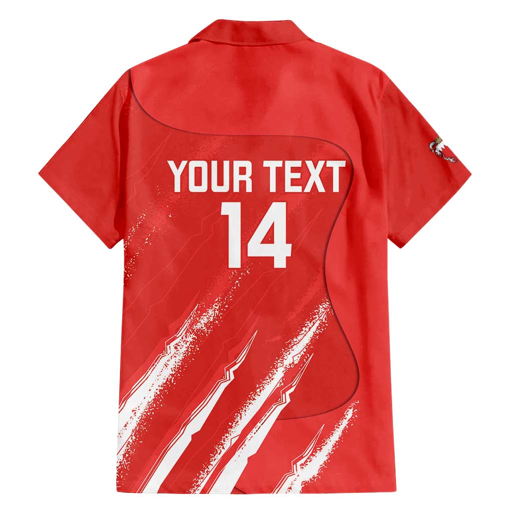 Custom Bahrain Cricket Family Matching Tank Maxi Dress and Hawaiian Shirt Go Champions Grunge Style - Wonder Print Shop