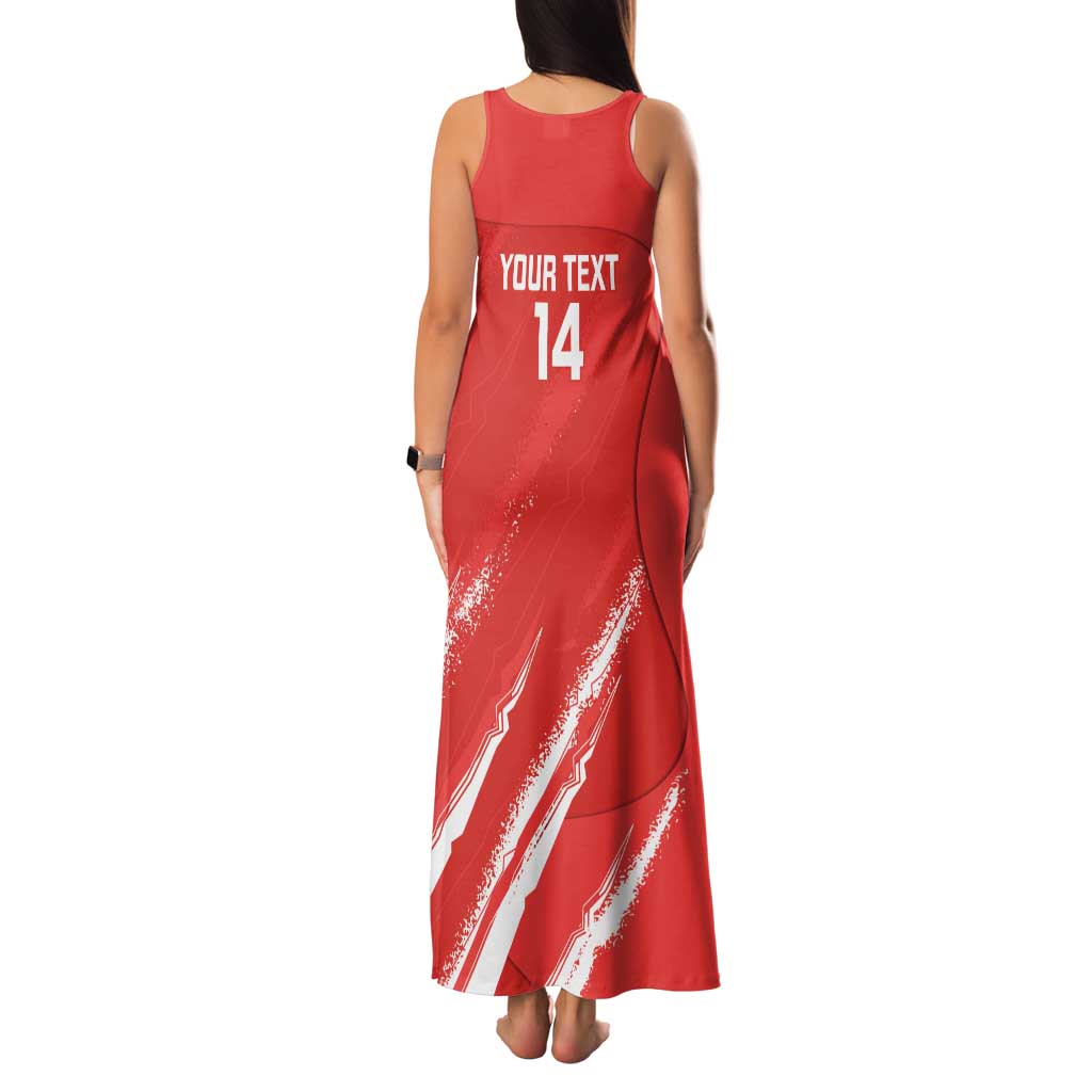 Custom Bahrain Cricket Family Matching Tank Maxi Dress and Hawaiian Shirt Go Champions Grunge Style - Wonder Print Shop