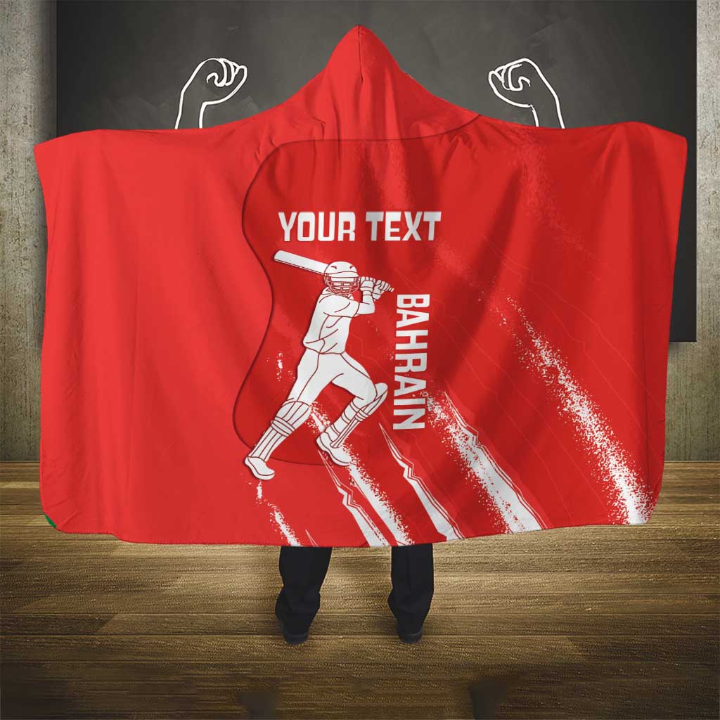 Custom Bahrain Cricket Hooded Blanket Go Champions Grunge Style