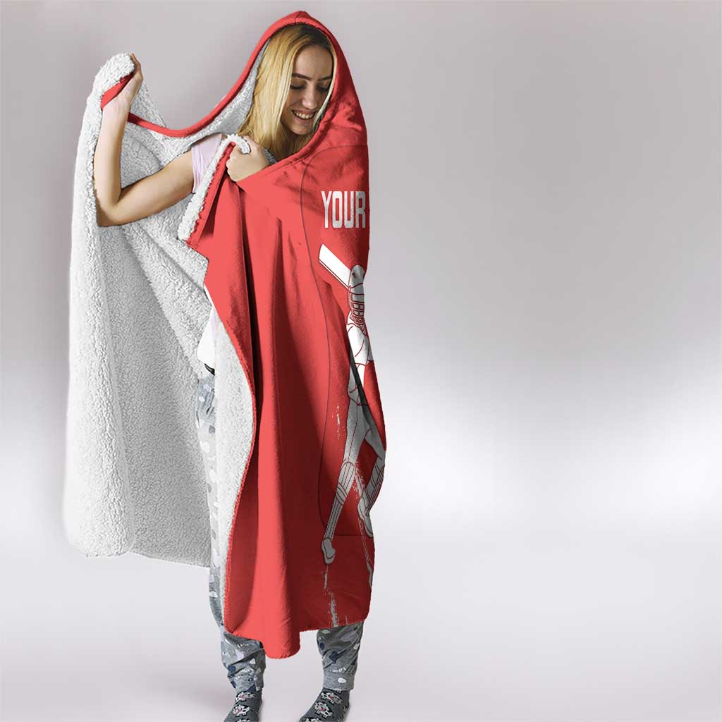 Custom Bahrain Cricket Hooded Blanket Go Champions Grunge Style