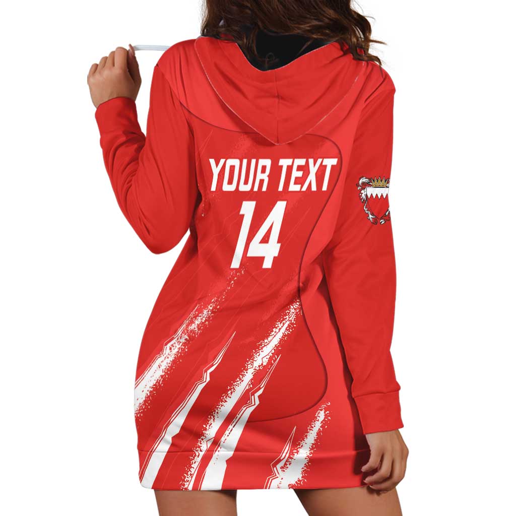 Custom Bahrain Cricket Hoodie Dress Go Champions Grunge Style - Wonder Print Shop