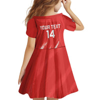 Custom Bahrain Cricket Kid Short Sleeve Dress Go Champions Grunge Style - Wonder Print Shop