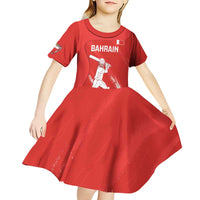 Custom Bahrain Cricket Kid Short Sleeve Dress Go Champions Grunge Style - Wonder Print Shop