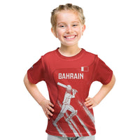 Custom Bahrain Cricket Kid T Shirt Go Champions Grunge Style - Wonder Print Shop
