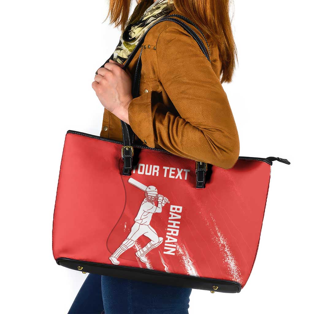 Custom Bahrain Cricket Leather Tote Bag Go Champions Grunge Style - Wonder Print Shop